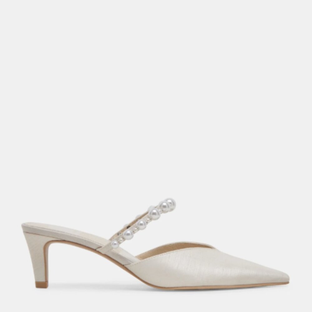 Dolce Vita Kanika Pearl Mid Heels Vanilla Pearls Wedding Bride Size 8 $150.00 - Picture 7 of 16